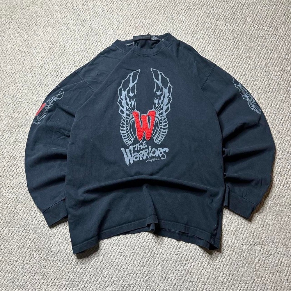 Y2K Vintage 2000s skater Grunge Johnny Blaze The Warriors Longsleeve T shirt - Picture 1 of 4